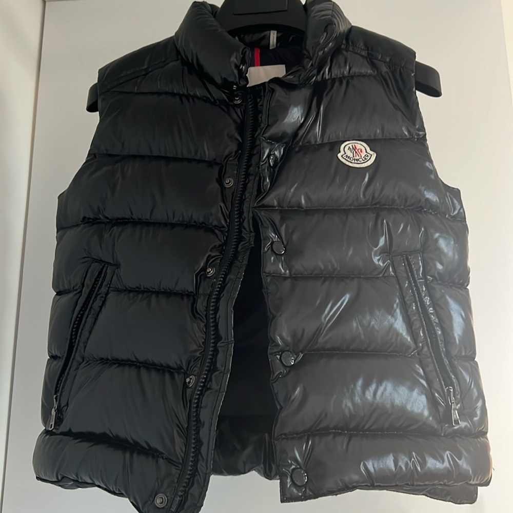 Youth black moncler bubble vest